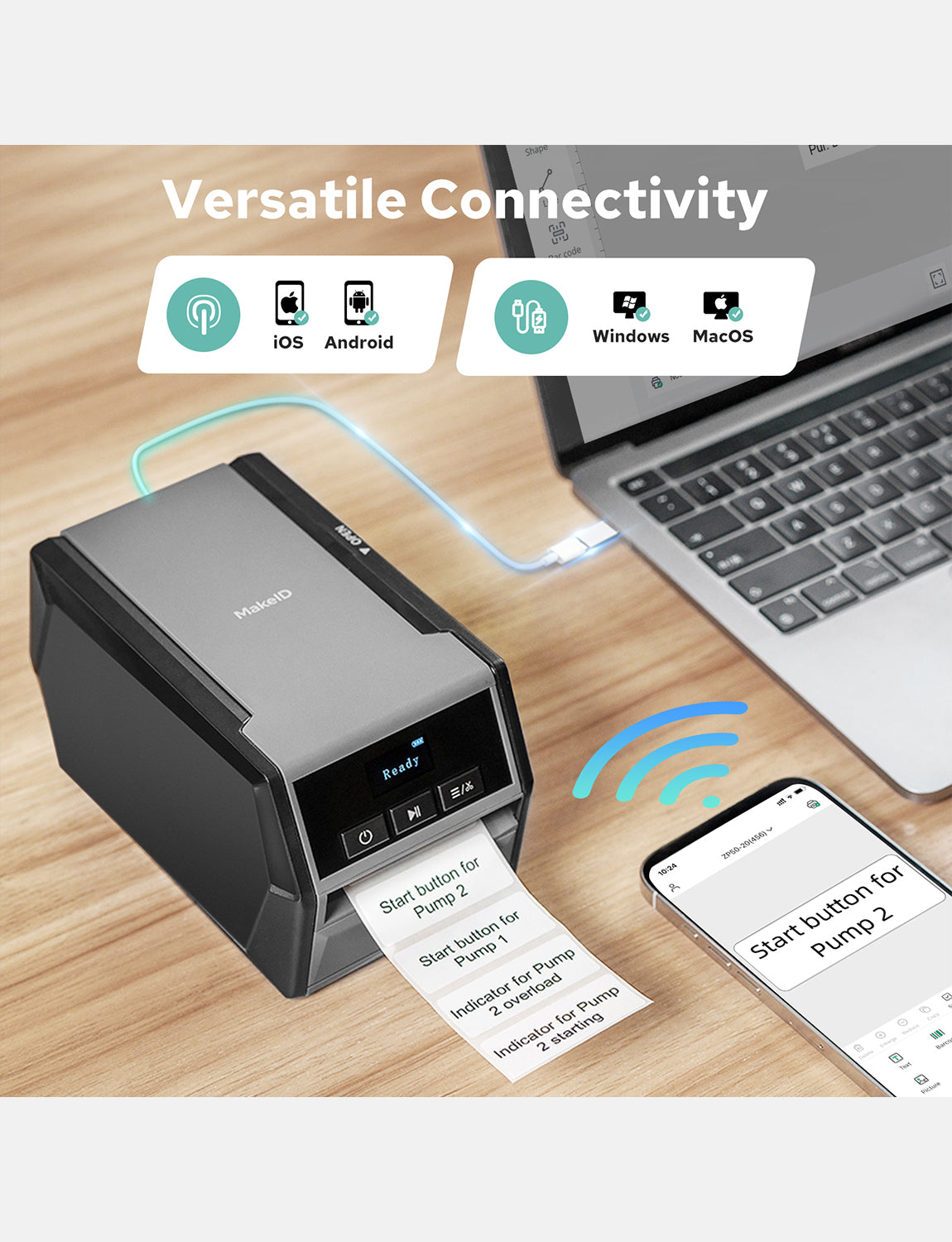 D50 qr label printer