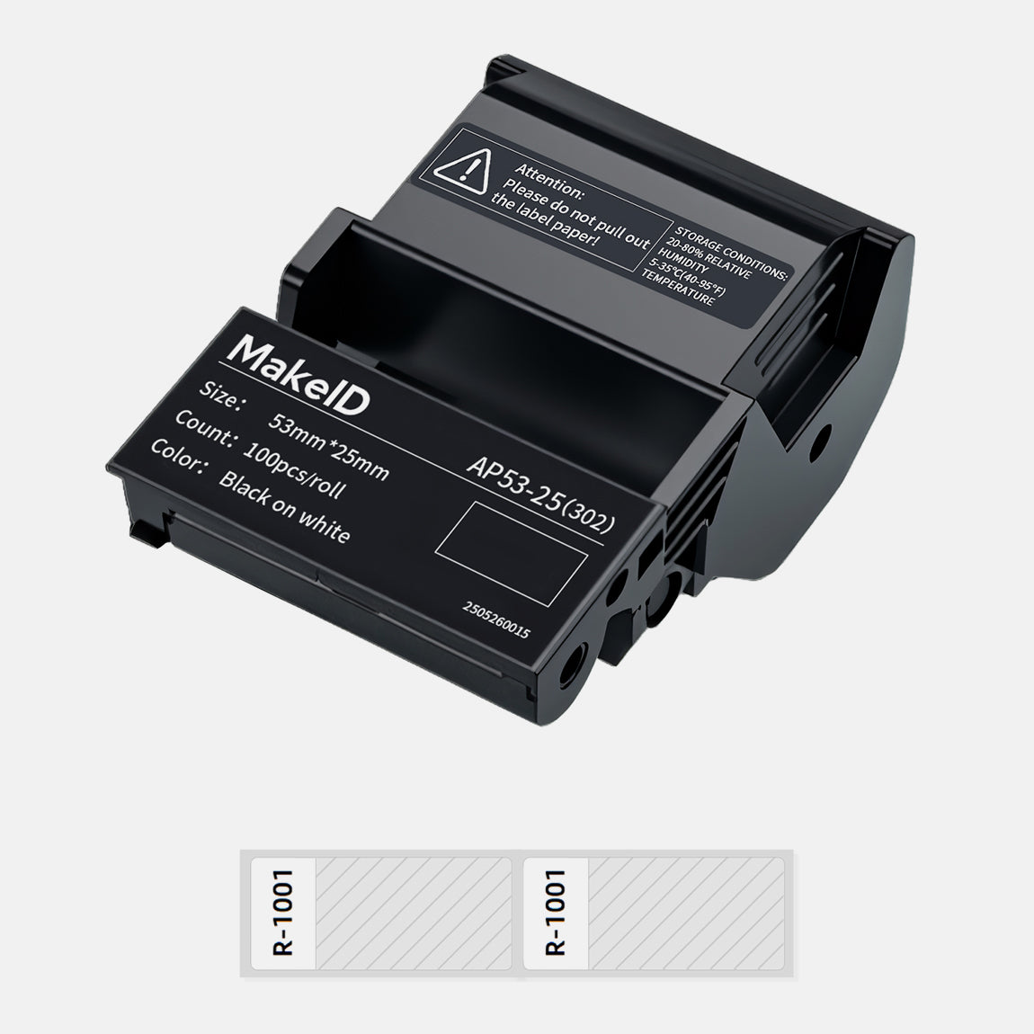 MakeID EP53 Labels, Self-Laminating Wire Wrap for Electrical&Datacom Cable, Integrated PE Labels with Ribbon Cartridge for EP53 Portable Industrial Label Maker