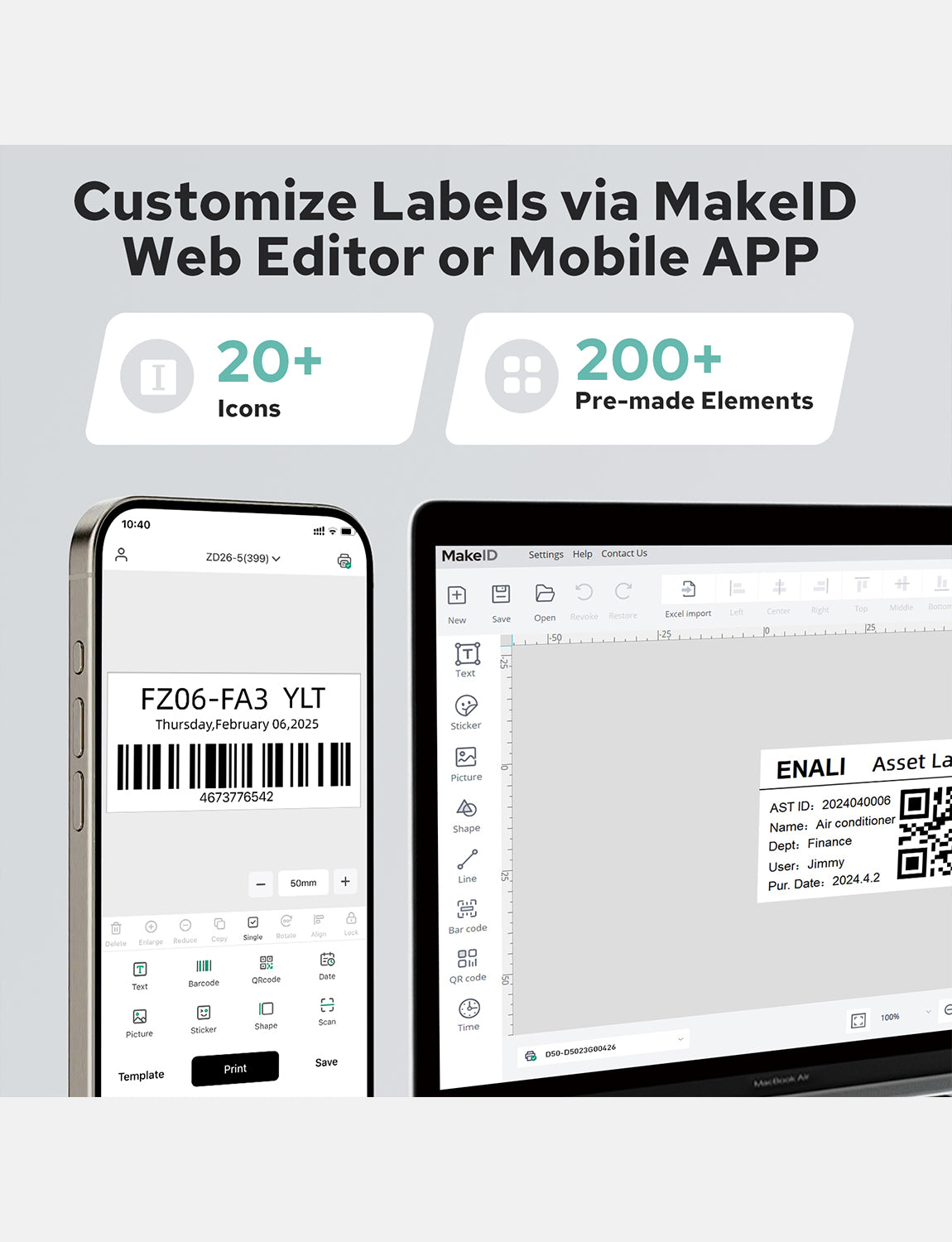 D50 best label maker for small business