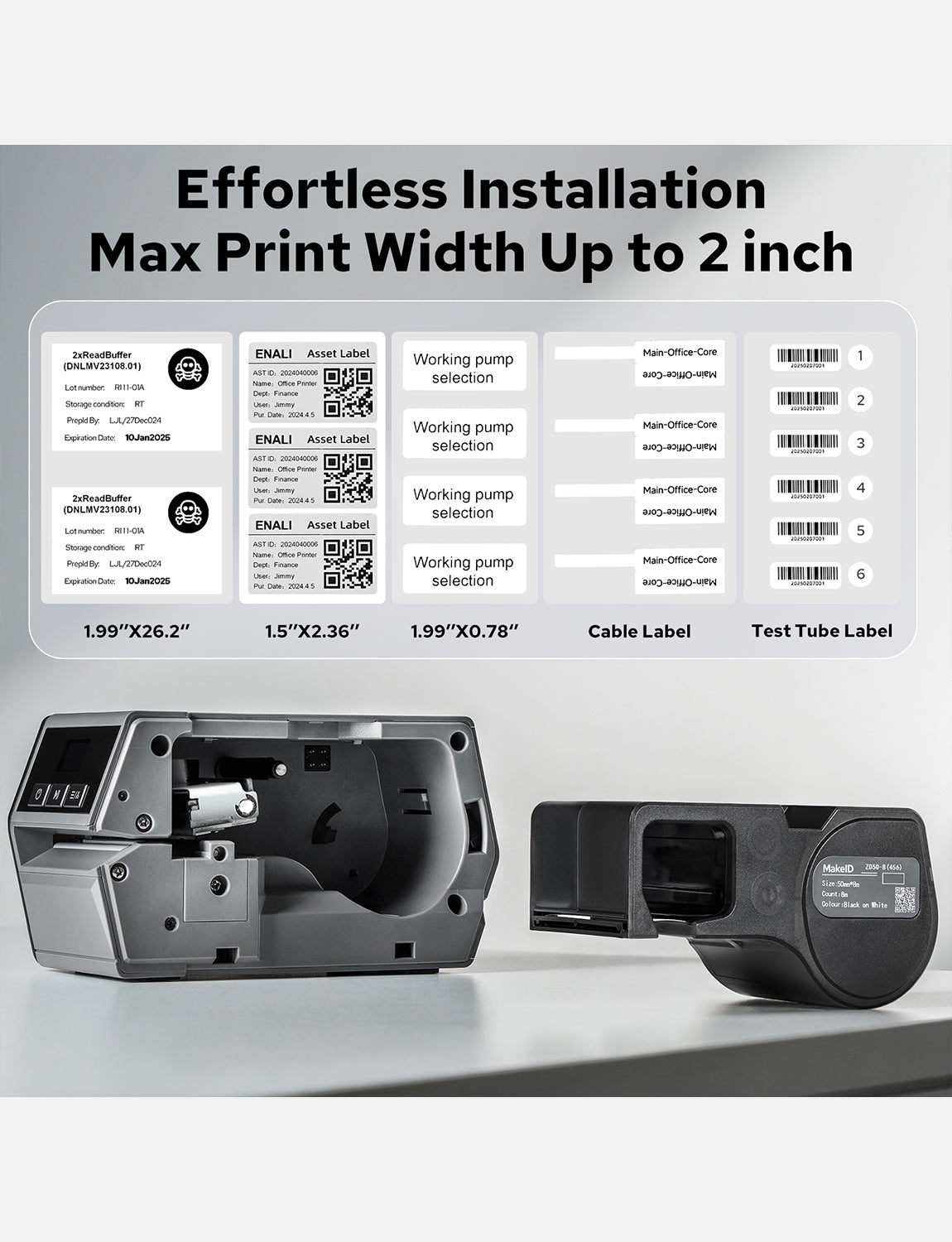 D50 qr code label maker