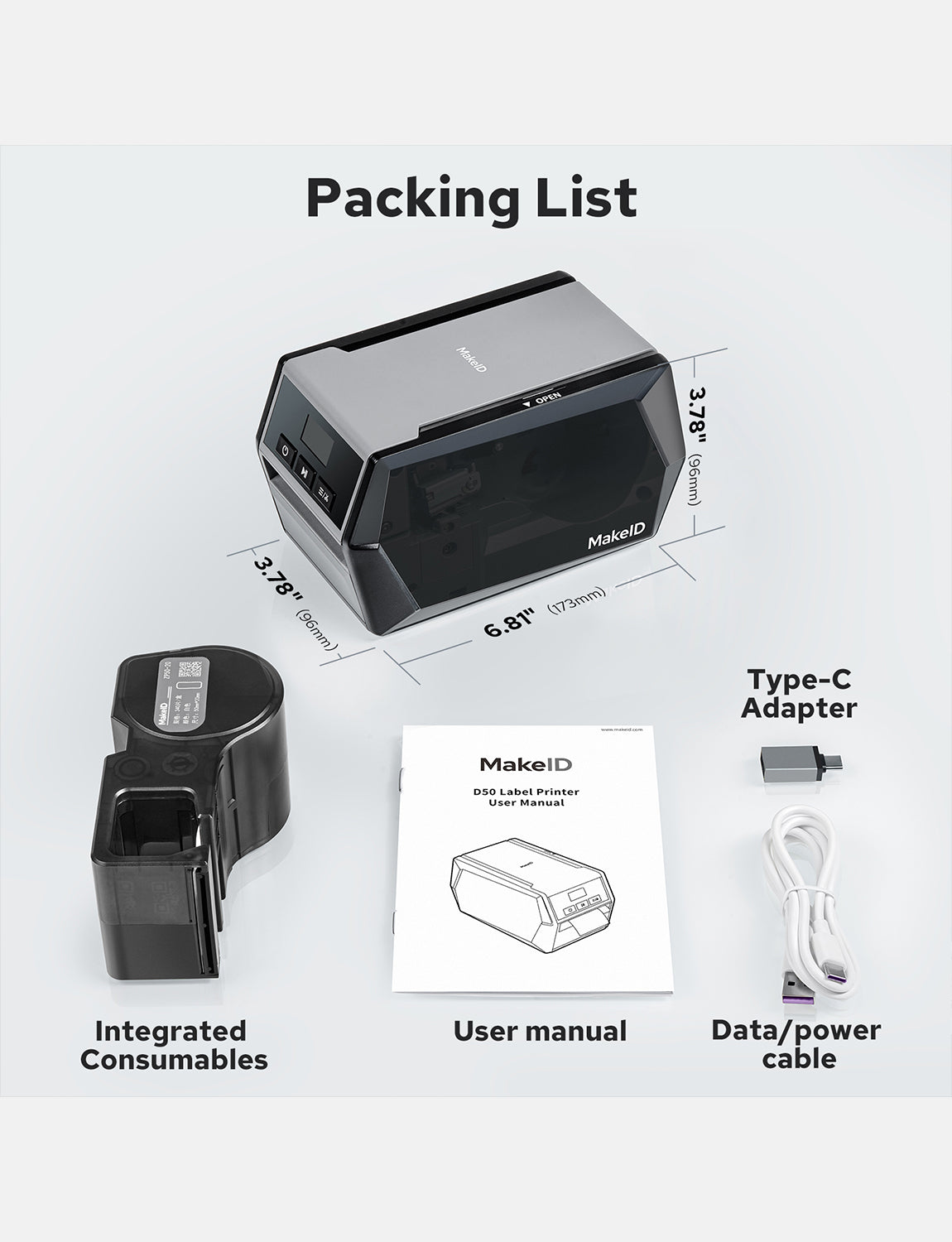 D50 product label printer for small business