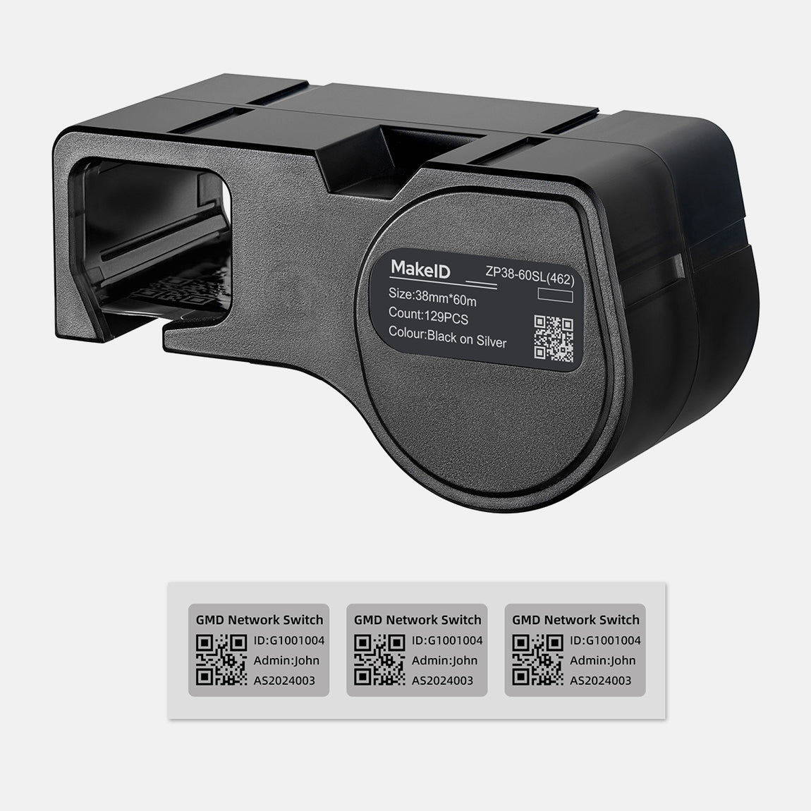 MakeID D50 All-Weather PET Waterproof Tape & Label for Electrical Wires, Cables & Network Cables