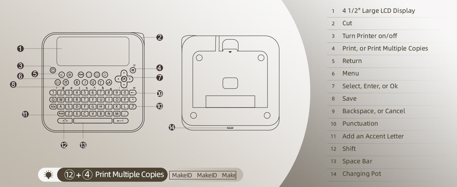 E1 label maker for pantry