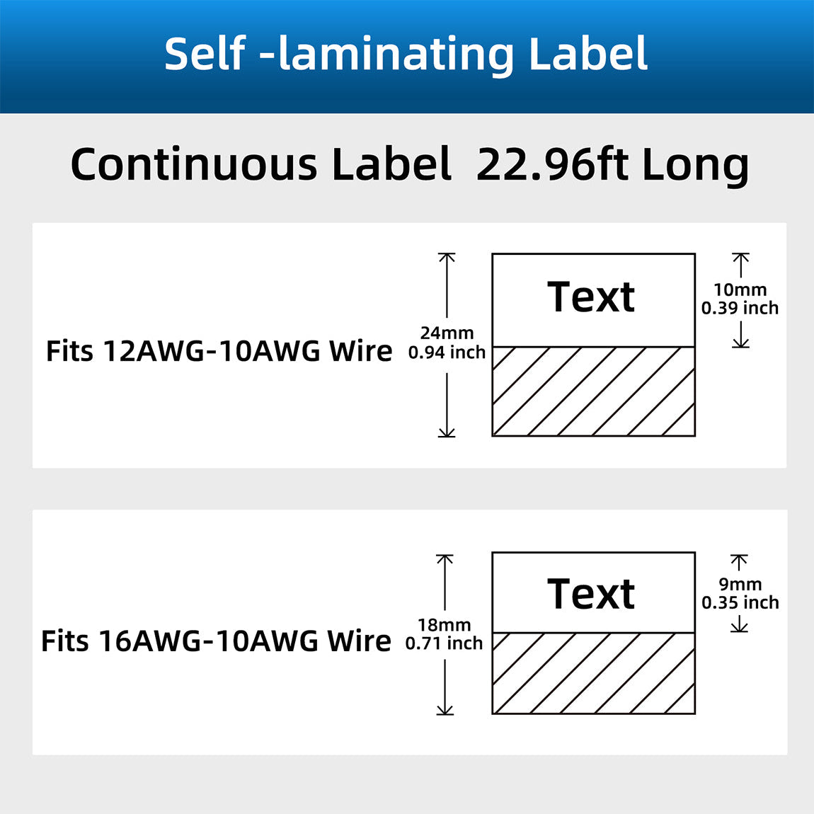 P31S self laminating cable label sheets