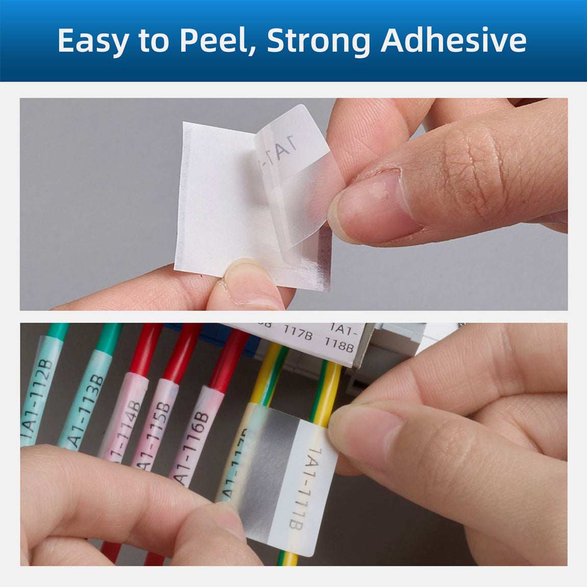 P31 self laminating wrap around cable labels