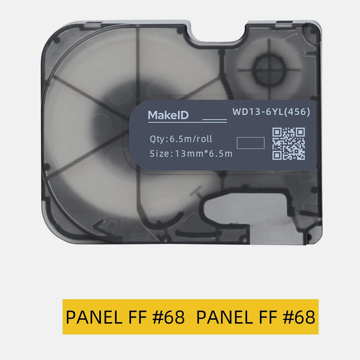MakeID P31S Yellow PET Label for Indoor/Outdoor Equipment Identification