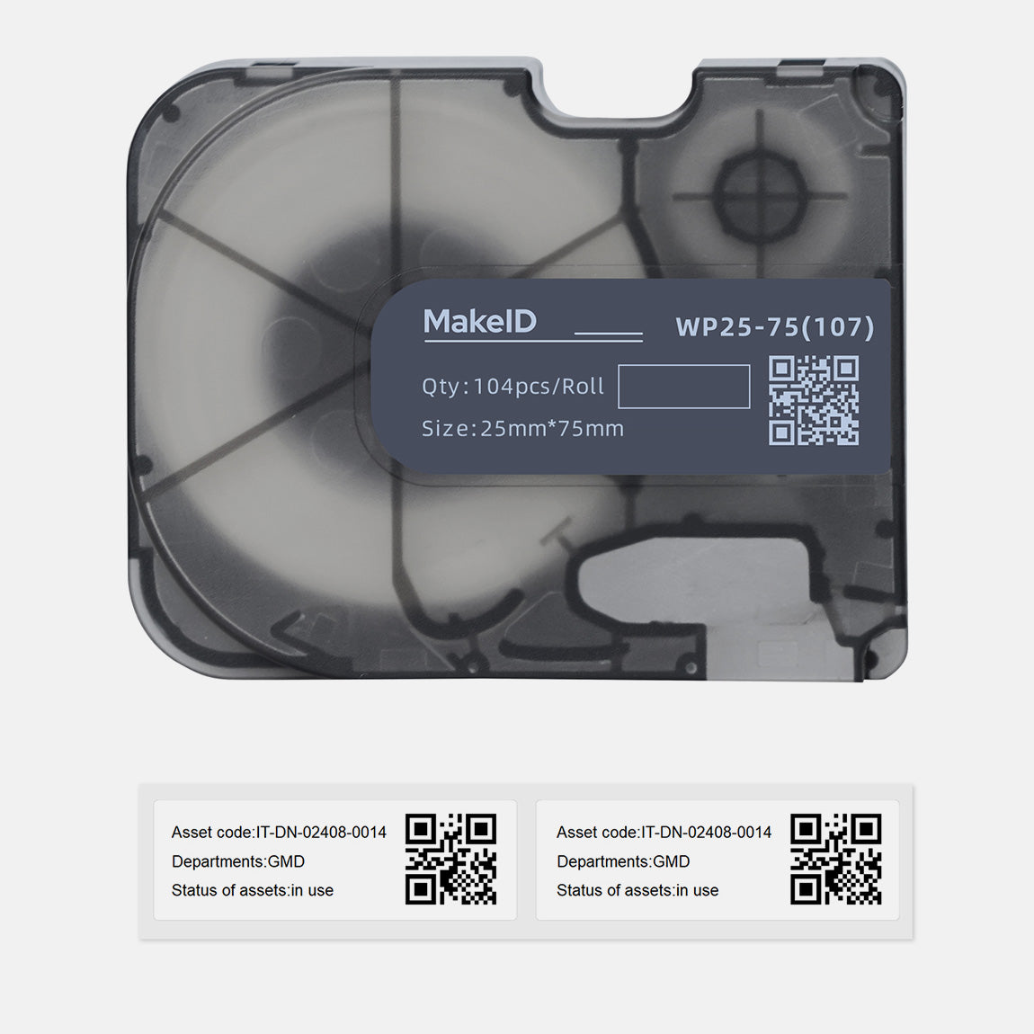 MakeID P31S White Matte Polypropylene Die-Cut Labels for ID& Equipment
