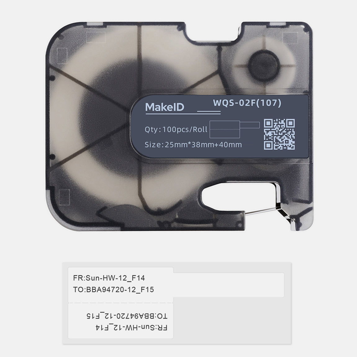 P-Flag Matte Polypropylene Labels with Ribbon for P31 Industrial Label Printer-0.98"H x1.50"W(100pcs/roll)