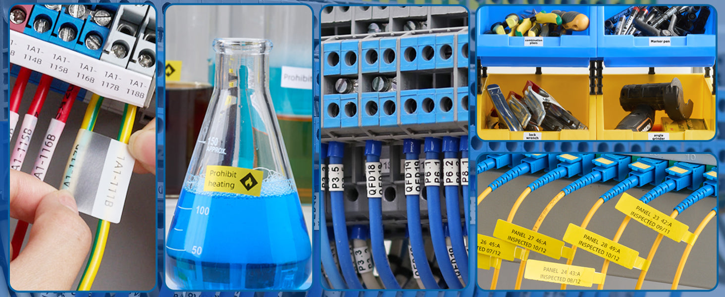 self laminating cable label