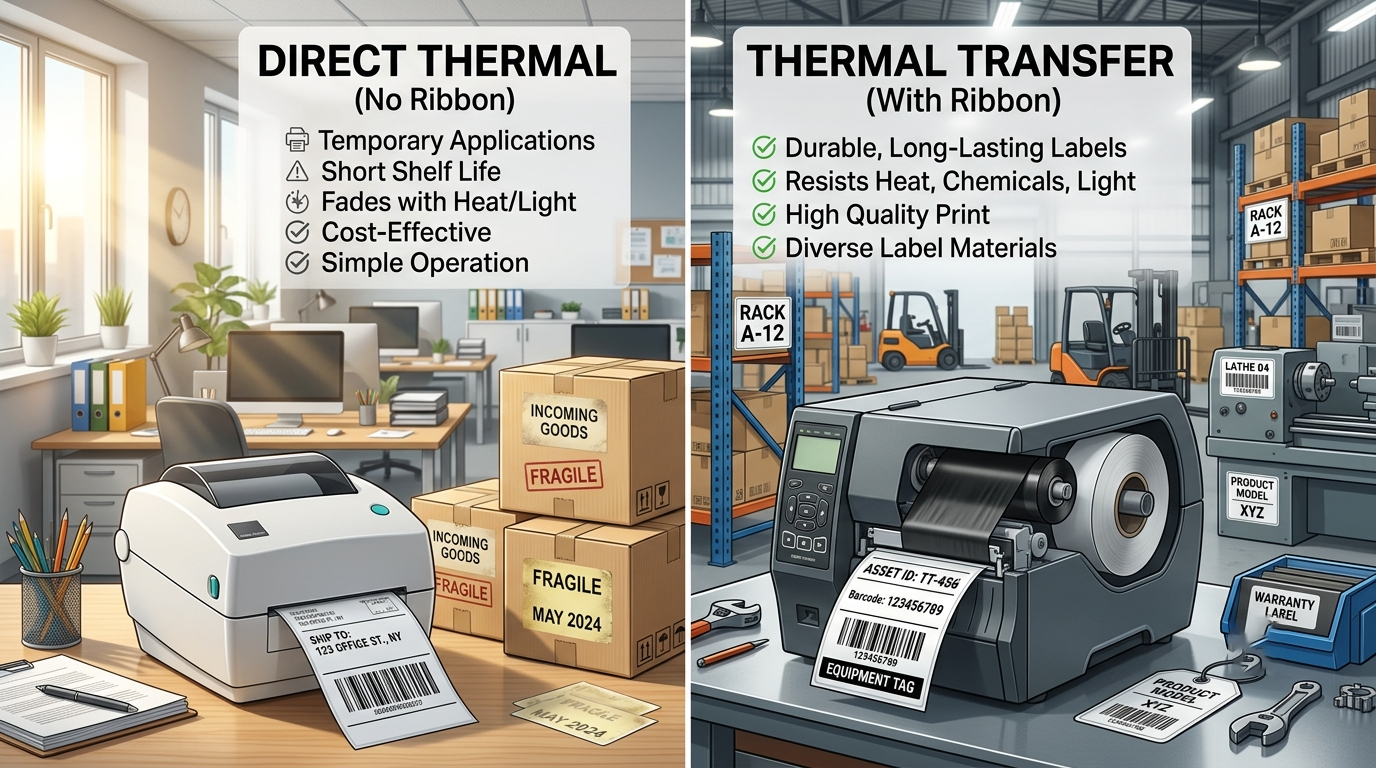 Thermal Transfer vs Direct Thermal: Which Label Printing Method Is Right for You?