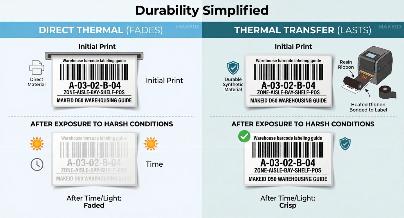 Thermal Transfer vs Direct Thermal: Which Label Technology Actually Lasts?