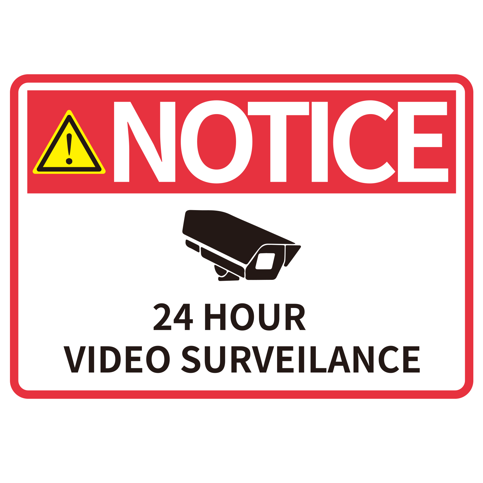 MakeID Video Surveillance Warning Decal, 10" x 7" Weatherproof Reflective Security Sticker