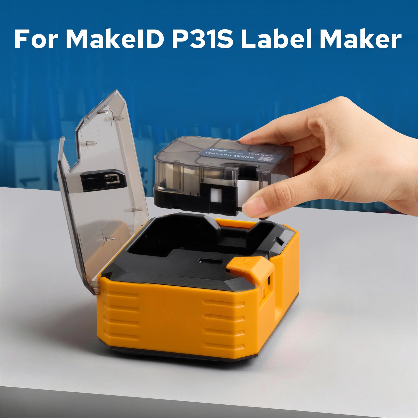 MakeID P31S 3:1 Heat Shrink Tubing Wire Labels - Industrial Cable Marking Cartridge