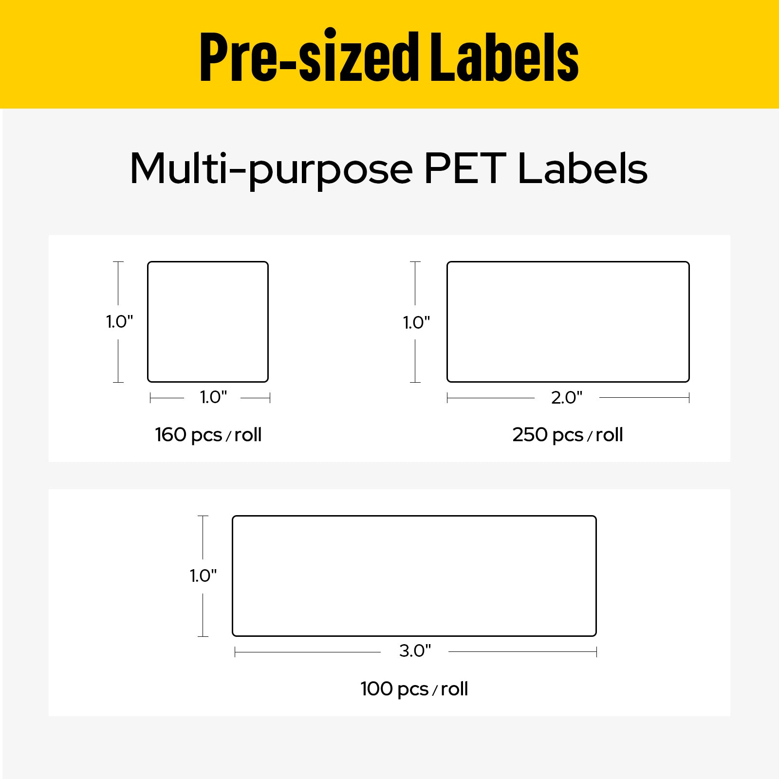 MakeID EP53 Labels, All-Weather PET Label Tape with Ribbon Cartridge f