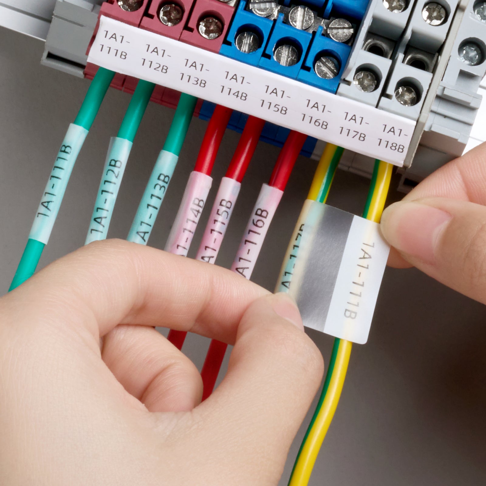 MakeID EP53 Labels, Self-Laminating Wire Wrap for Electrical&Datacom Cable, Integrated PE Labels with Ribbon Cartridge for EP53 Portable Industrial Label Maker