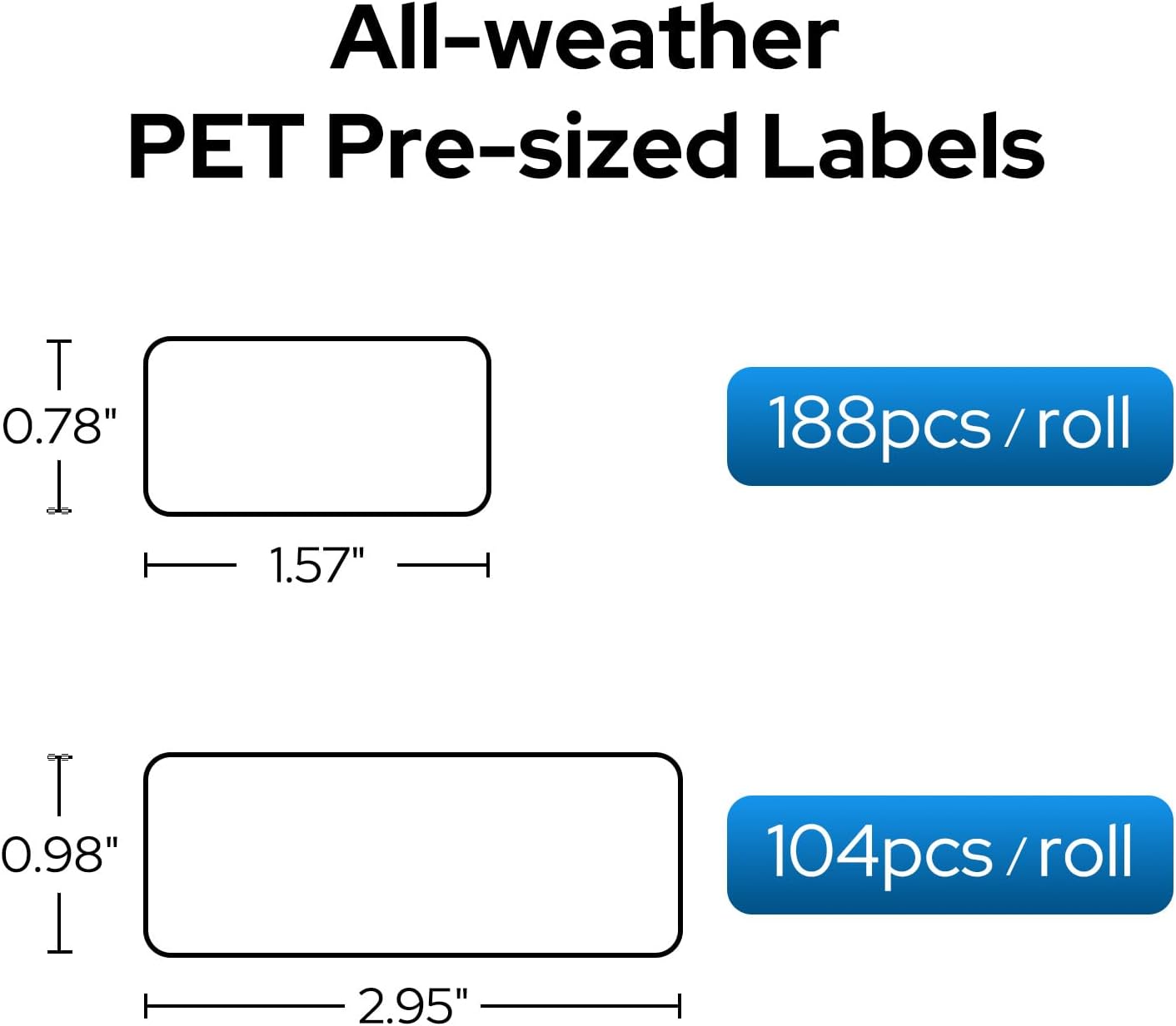 MakeID P31S White Matte Polypropylene Die-Cut Labels for ID & Equipment