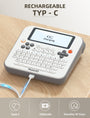 E1 label printer with keyboard