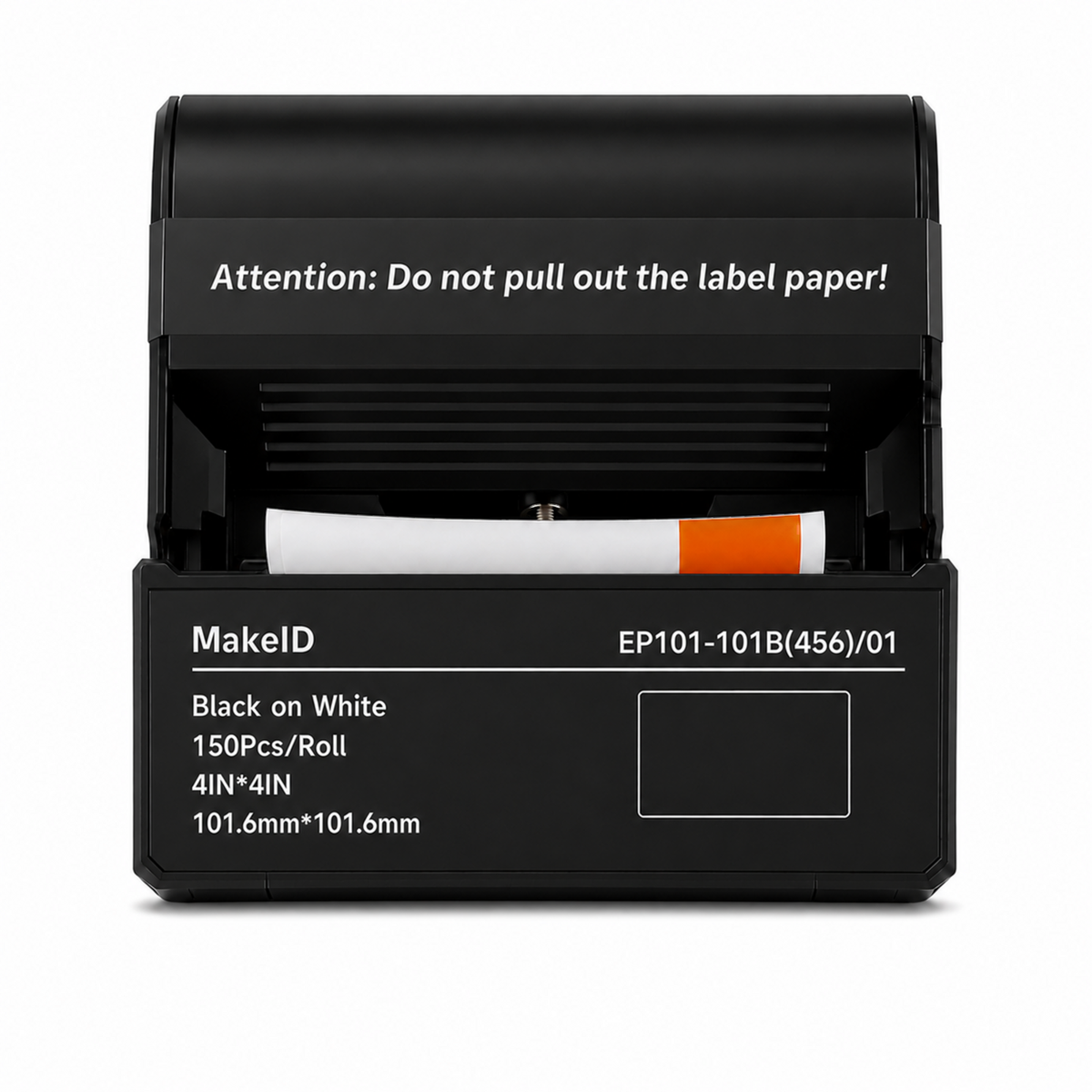 MakeID EP71 PET Danger Labels, 4 x 4 in, Orange Header, 150 Count