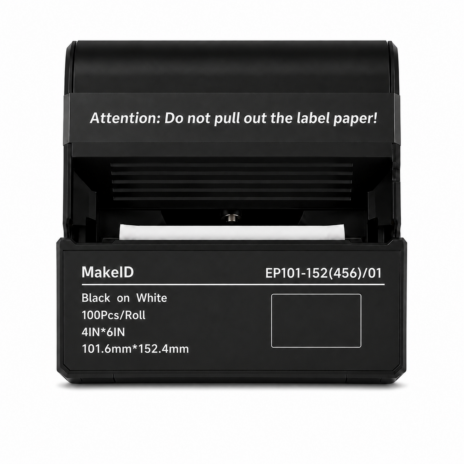 MakeID EP71 White PET Labels, 4 x 6 in, 100 Count