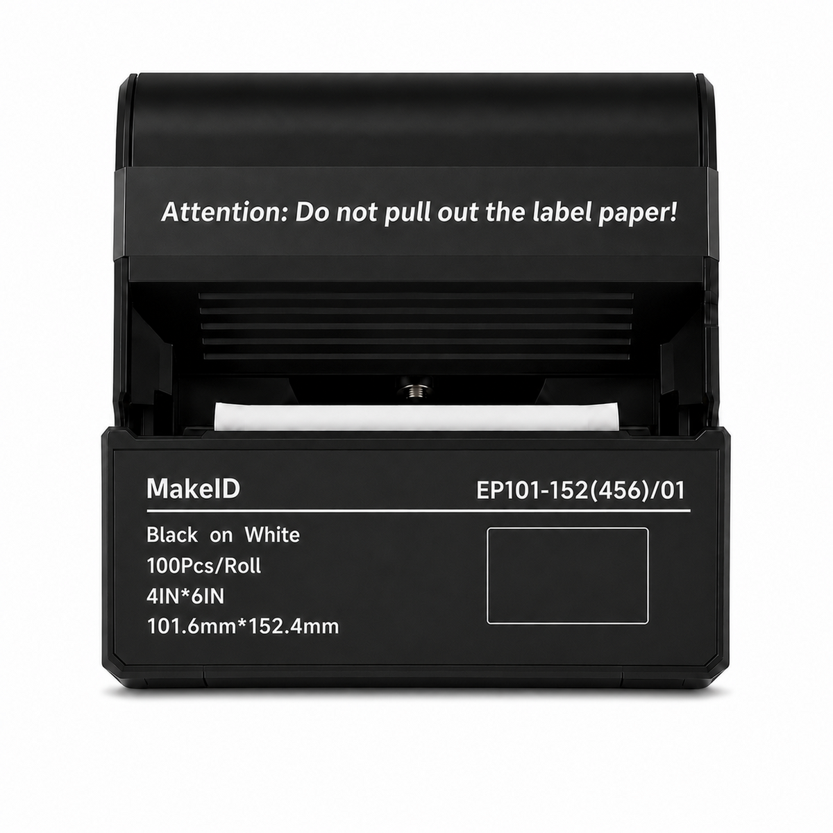 MakeID EP71 White PET Labels, 4 x 6 in, 100 Count