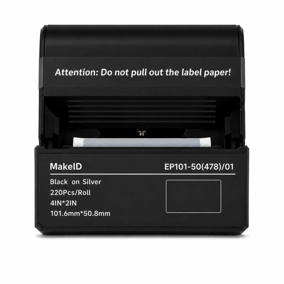 MakeID EP71 Silver PET Labels, 4 x 2 in, 220 Count