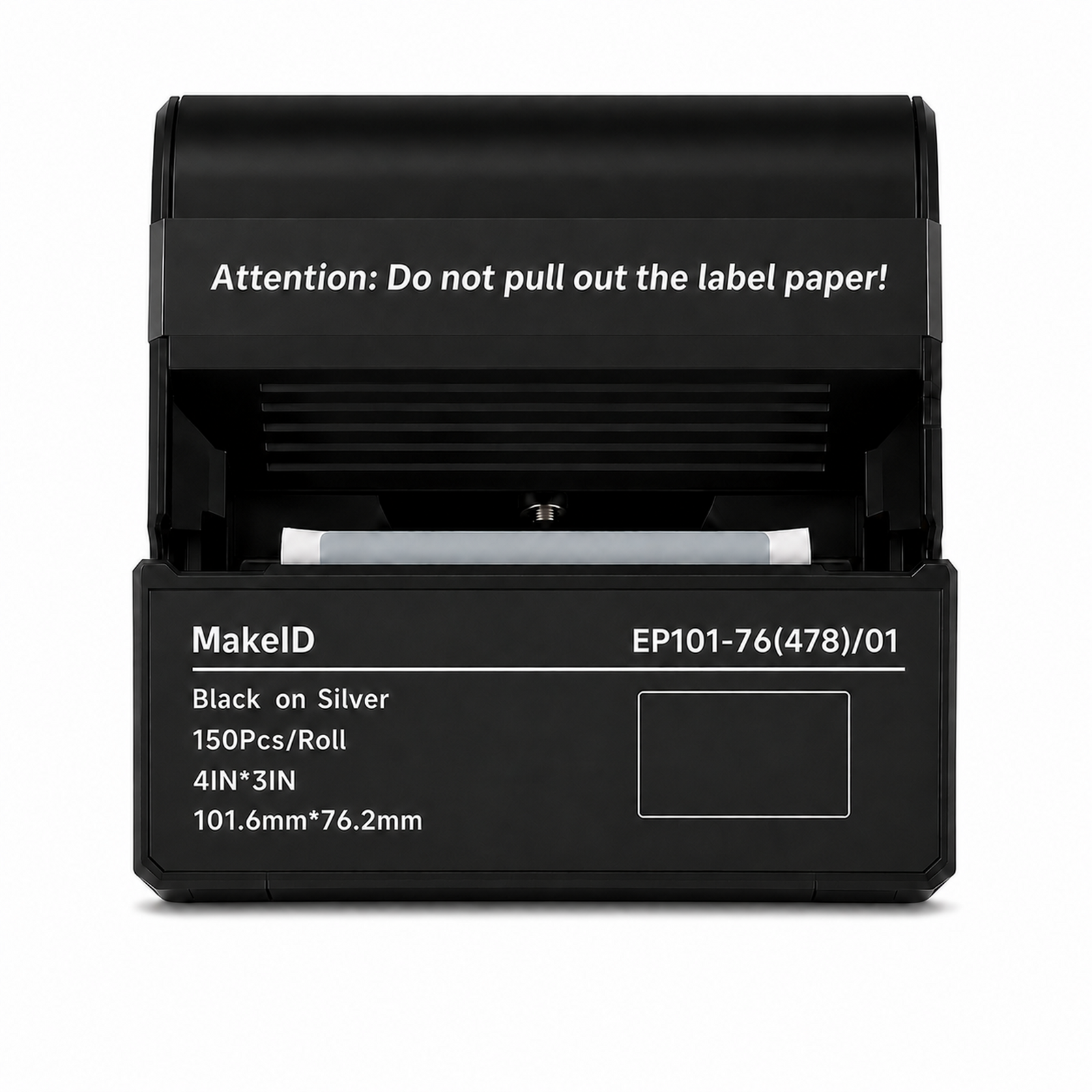 MakeID EP71 Silver PET Labels, 4 x 3 in, 150 Count
