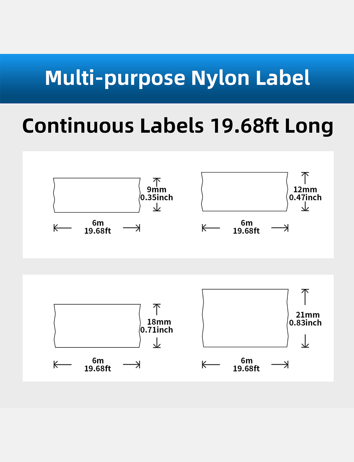 Multi-Purpose Nylon Labels for The P31 Industrial Label Printer