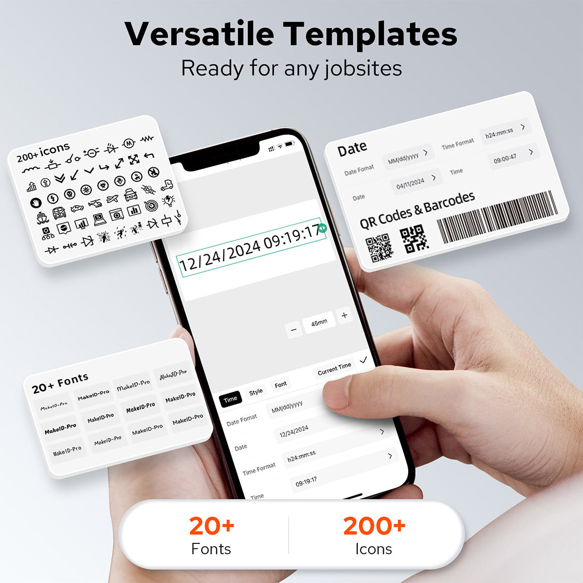MakeID P31S Portable 300DPI Thermal Transfer Label Maker for Cable & W