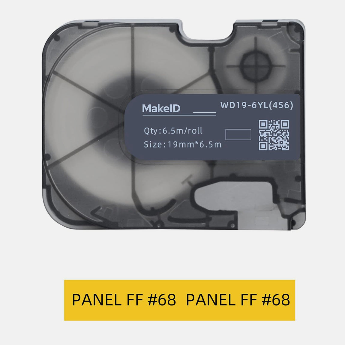 MakeID P31S Yellow PET Label for Indoor/Outdoor Equipment Identification