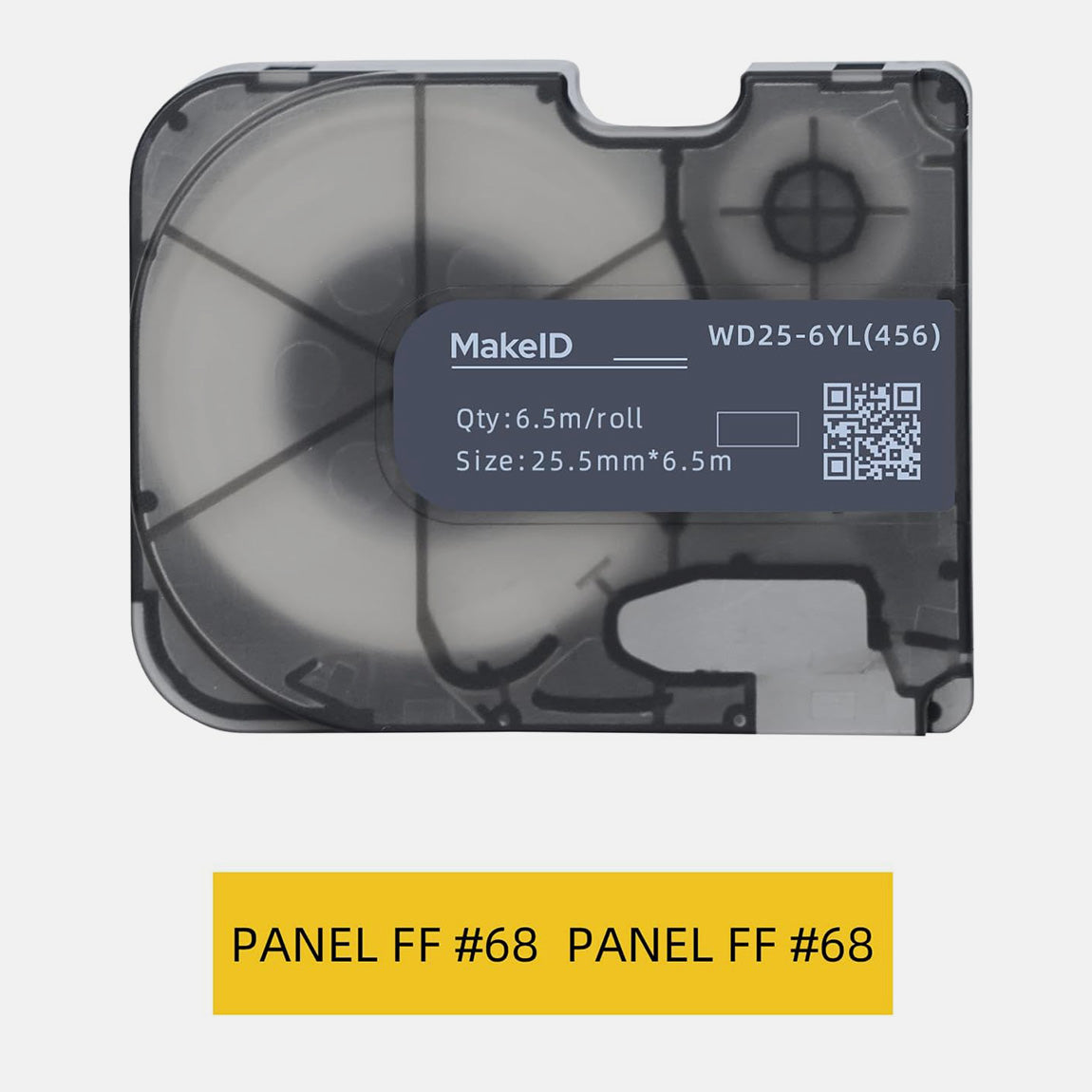 MakeID P31S Yellow PET Label for Indoor/Outdoor Equipment Identification