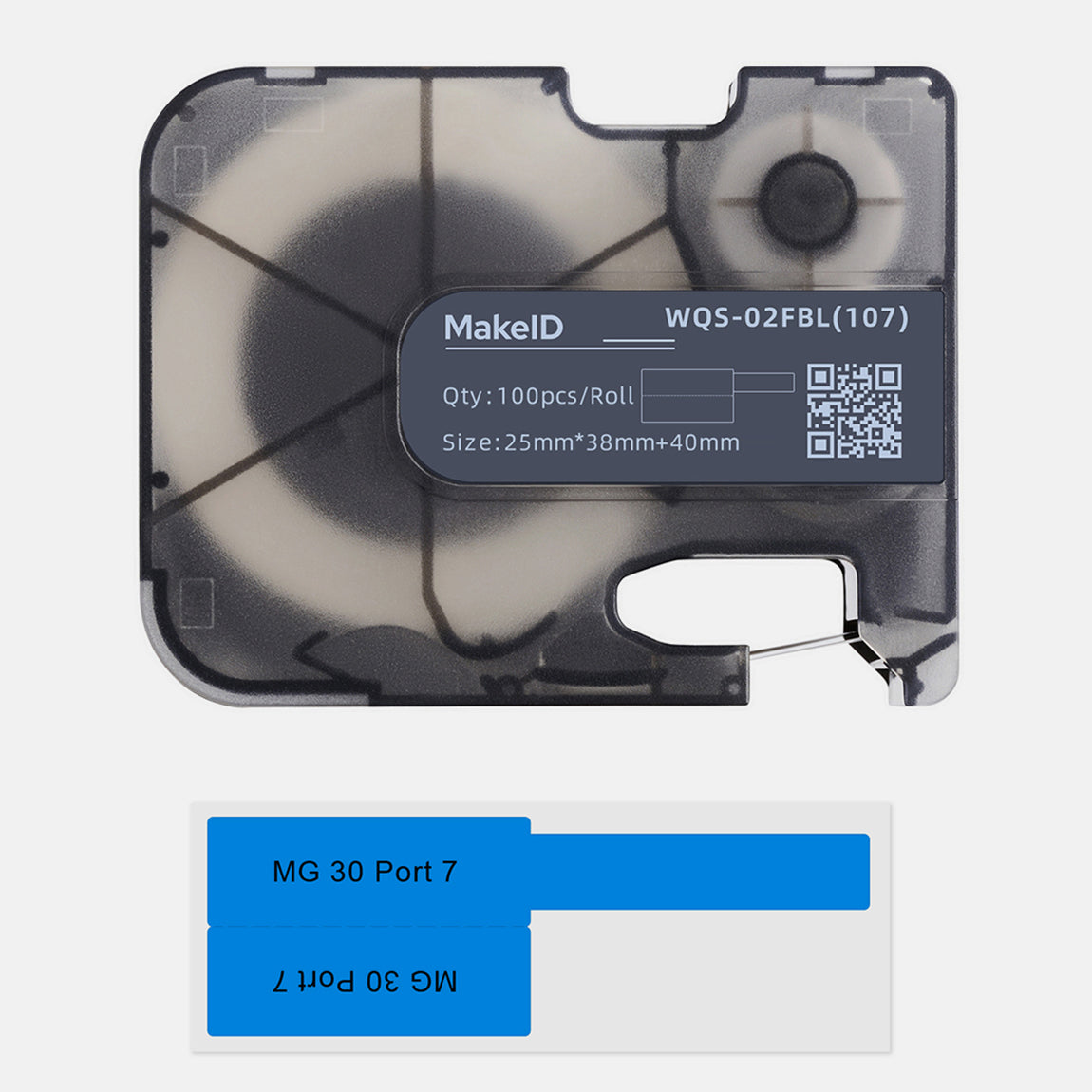 P-Flag Matte Polypropylene Labels with Ribbon for P31 Industrial Label Printer-0.98"H x1.50"W(100pcs/roll)