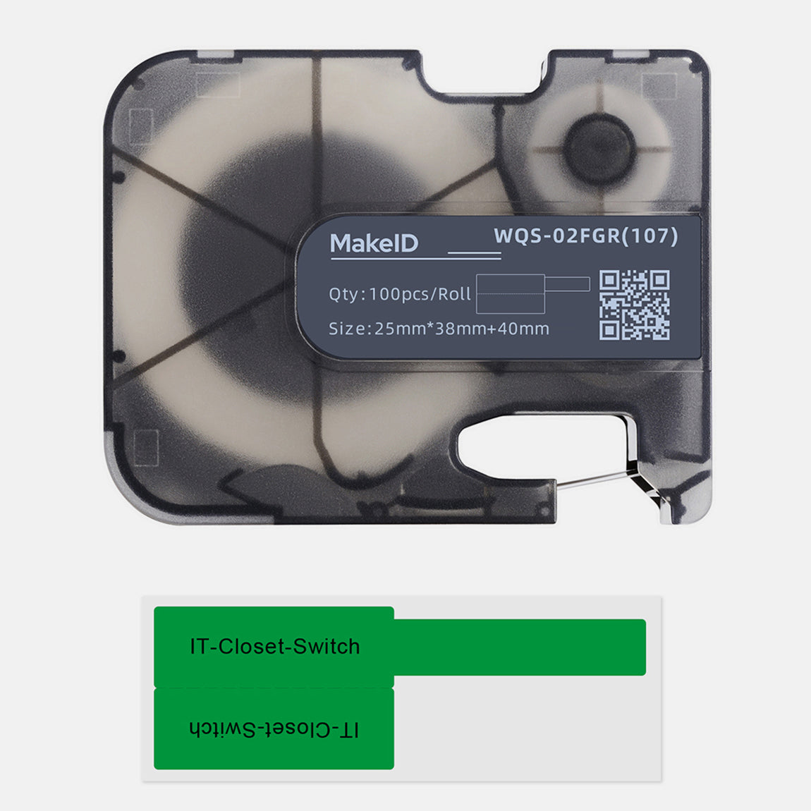 P-Flag Matte Polypropylene Labels with Ribbon for P31 Industrial Label Printer-0.98"H x1.50"W(100pcs/roll)