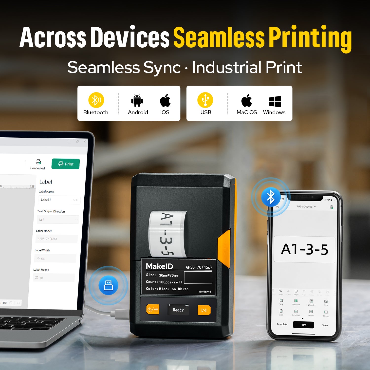 ep53 mobile barcode label printer