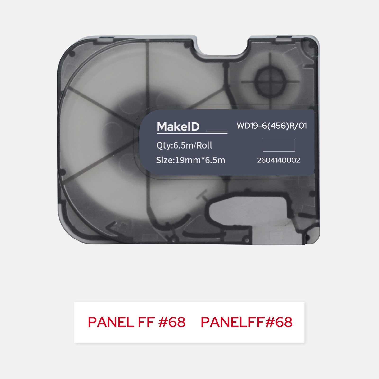 MakeID P31S White PET Label with Red Text for Indoor/Outdoor Equipment Identification