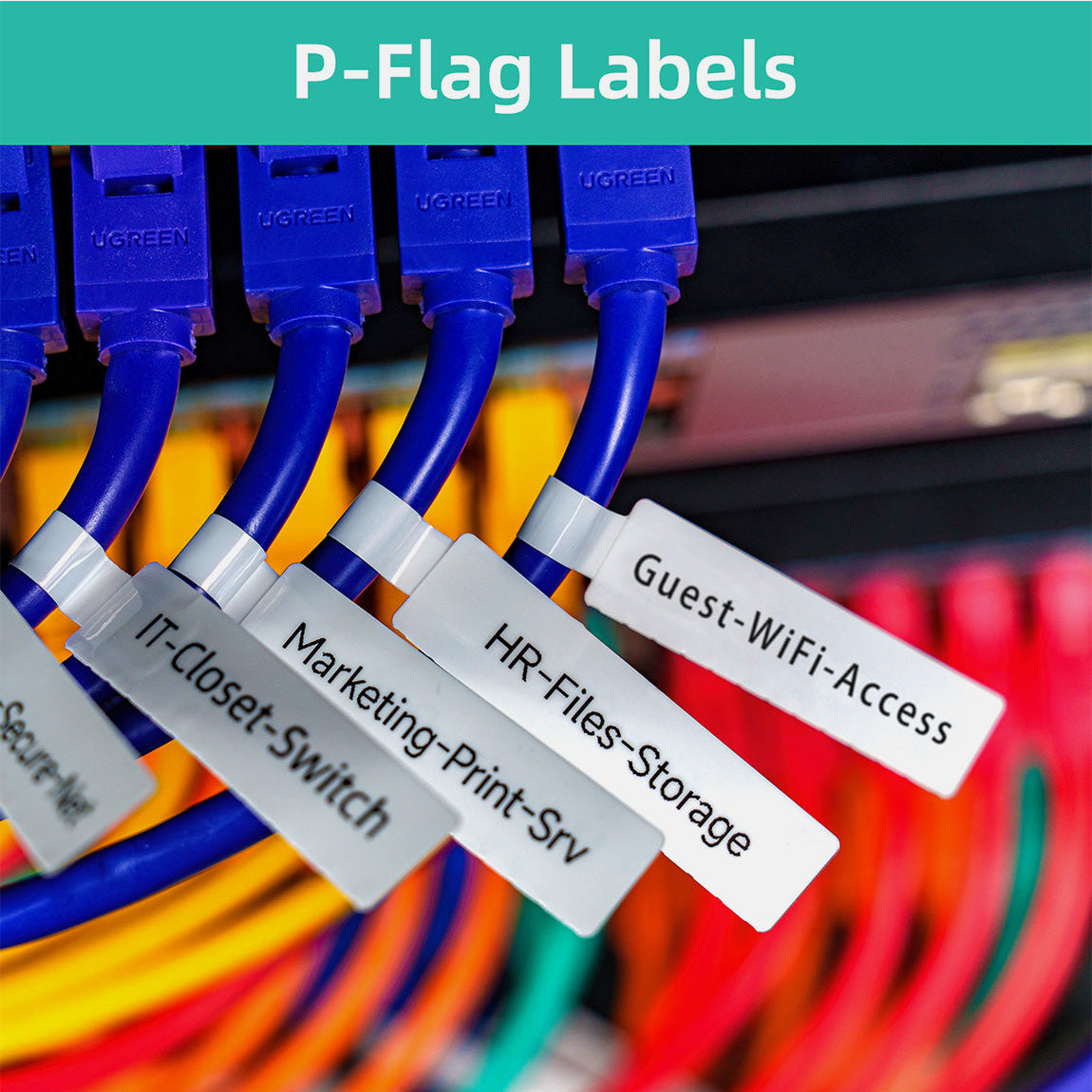 pet flag labels for wire
